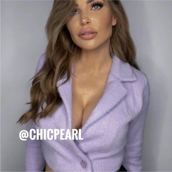 Zara | Blogger’s Favourite Purple Crop Jacket - Picture 7 of 10